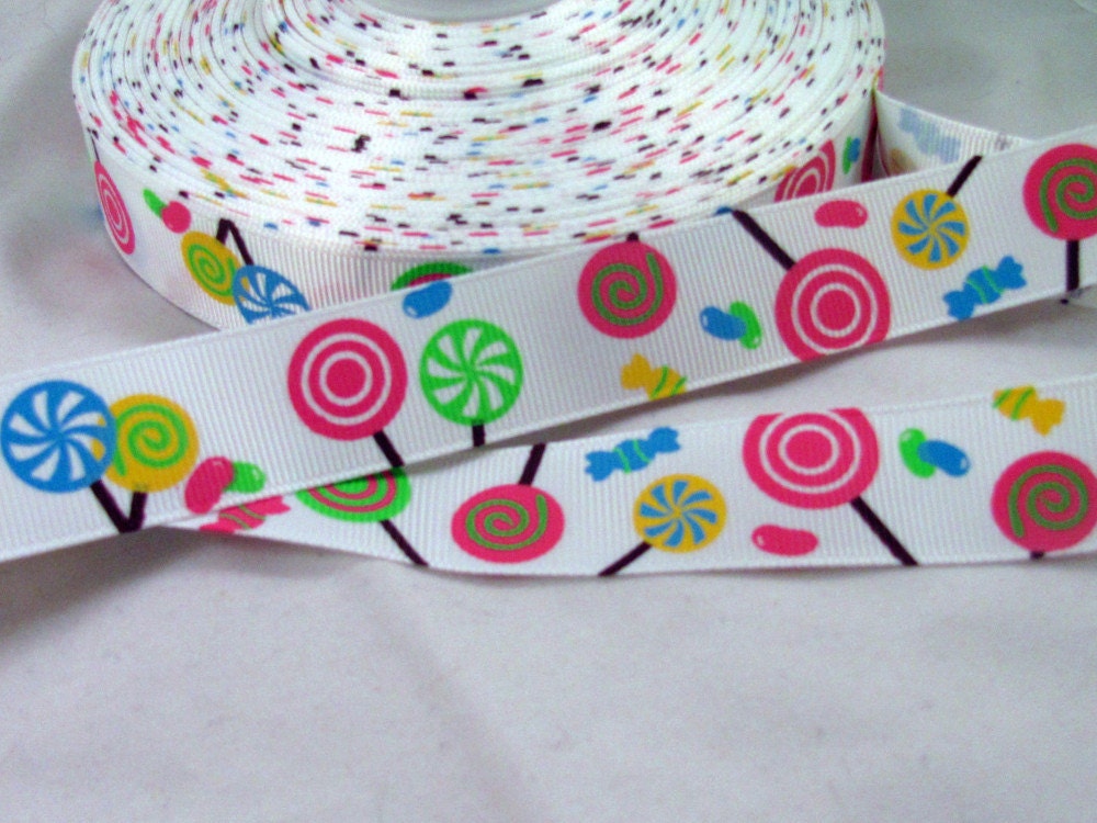 Lollipops 7/8" Grosgrain Ribbon- 3 Yards