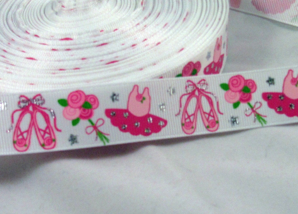 3 Yards of Pretty Ballerina 7/8" Grosgrain Ribbon