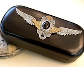 Gothic Angel Wings - Large Eye Glass Case