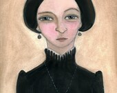 M. Abigale - An Illustrated Victorian Watercolor Portrait Print (6x8)