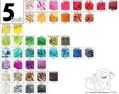 50 Mix and Match 5 Inch YKK Zippers Choose your own colors red orange green yellow blue purple black white brown grey pink