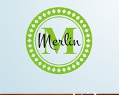 Custom Name and Monogram, Custom Vinyl wall decals stickers, nursery, kids & teens room, removable decals stickers