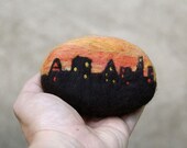 City Skyline Felted Soap ( Cranberry Fig )