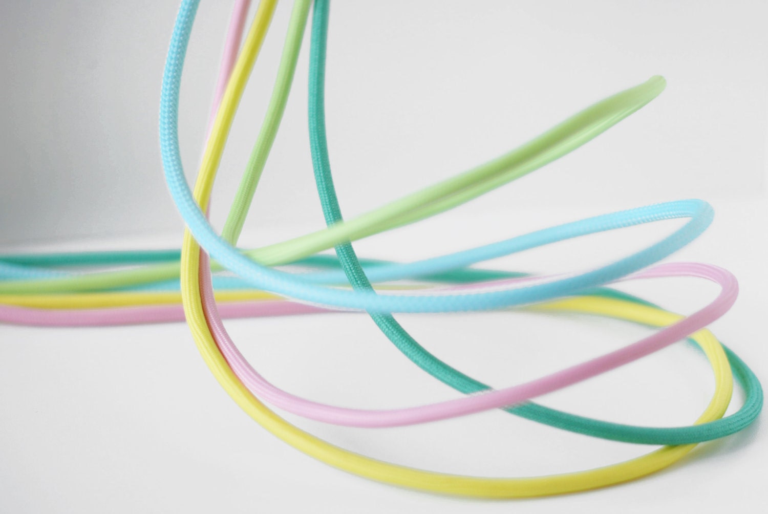 Colored textile CABLE pastel