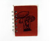 Barn Red Mushrooms - Screen-Printed Mini Journal