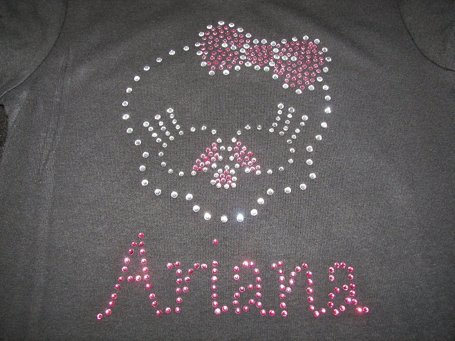 Bling Skull Shirt--Name included--Perfect for Birthday Parties--Super Cute