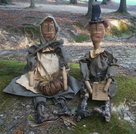 Primitive Thanksgiving Pilgrims Set
