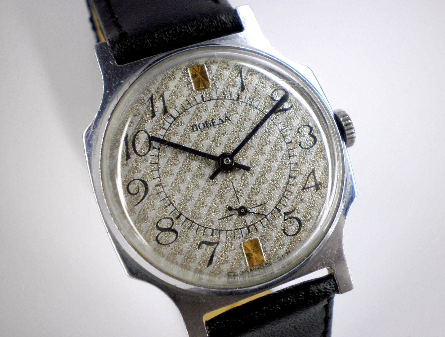 Vintage Pobeda mechanical watch from Soviet/Ussr