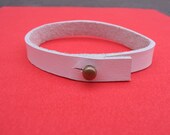 Leather Bracelet Alex 002 White