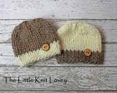 Little Knit Two Tone Beanies, Twin Set, Choose Your Colors