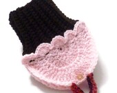 Crocheted Cupcake Purse strawberry and chocolate