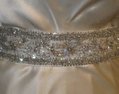 Bridal Belt, Bridal Sash, Bridal accessories,Swarovski Crystal Bridal Sash on satin ribbon, heirloom quality, wedding dress sash