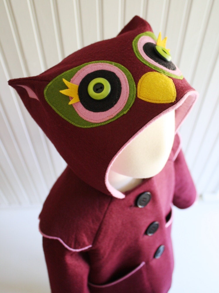 Sweetheart Owl Girls Coat