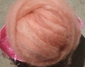 8 oz Hand Dyed, Coopworth Wool Roving, Skin Color