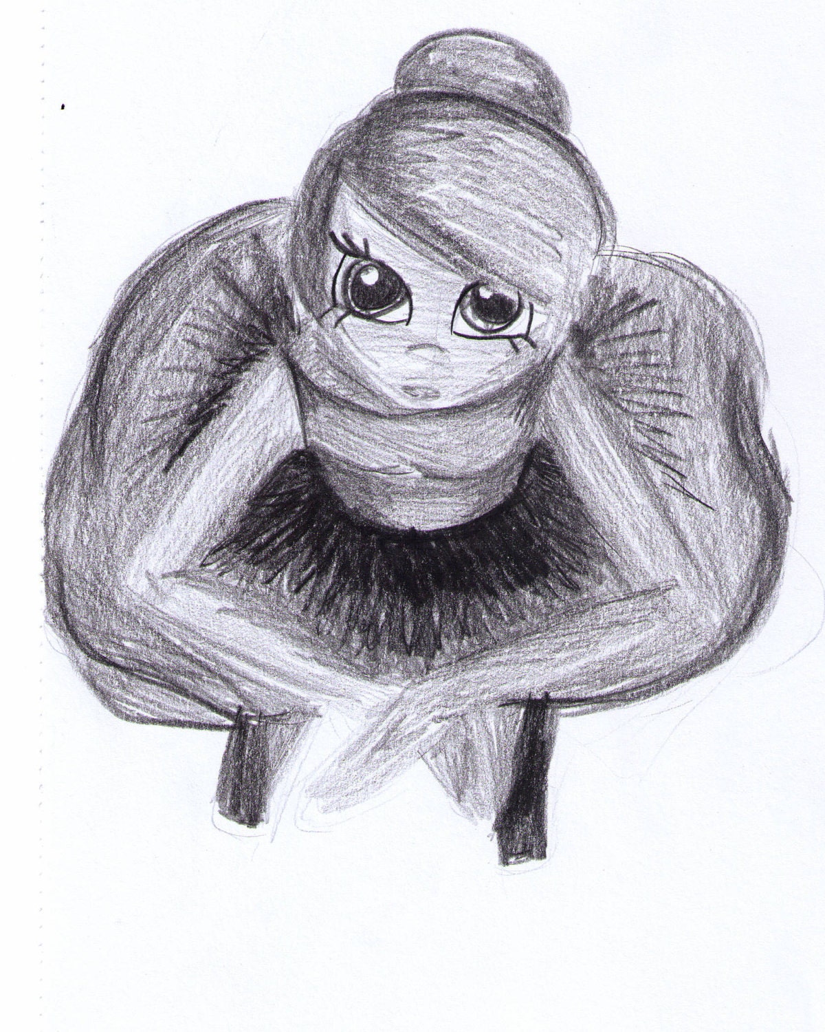 Tutu Cute 8x10 sketch print