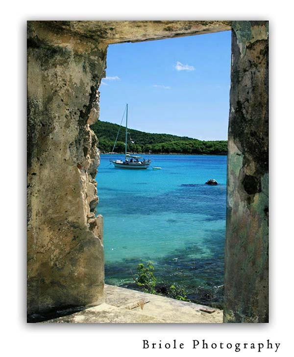 St. John 8"x10" US Virgin Island Photograph Caribbean Lameshur Bay Turquoise Teal Blues Greens.