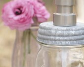 Clear Pint Mason Jar Soap Dispenser