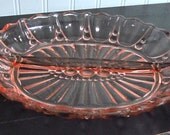 Vintage Pink and Very Pretty Divided Dish