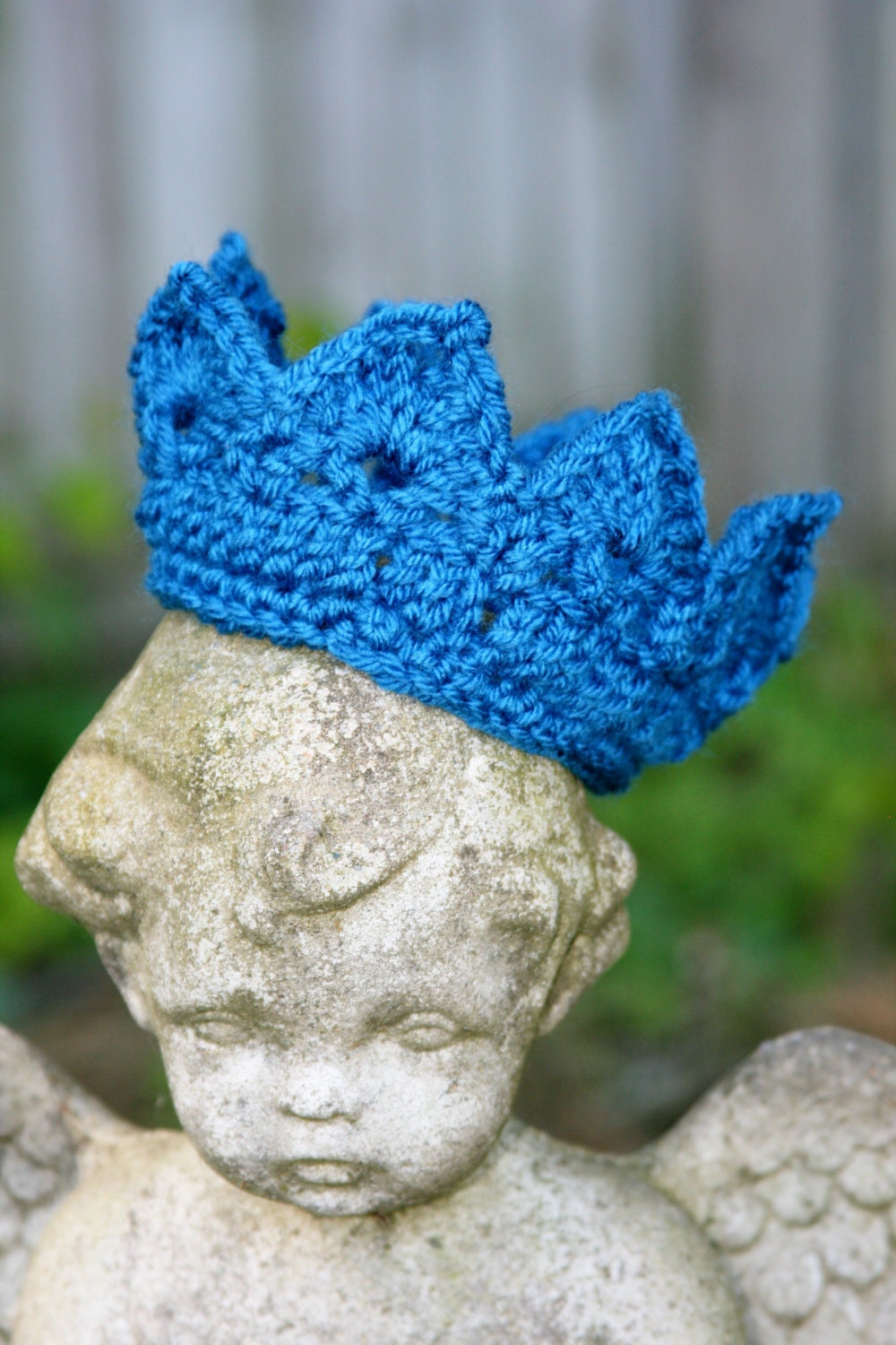 Baby crown crochet Newborn Photo Prop Custom all colors available custom teal blue boy or girl