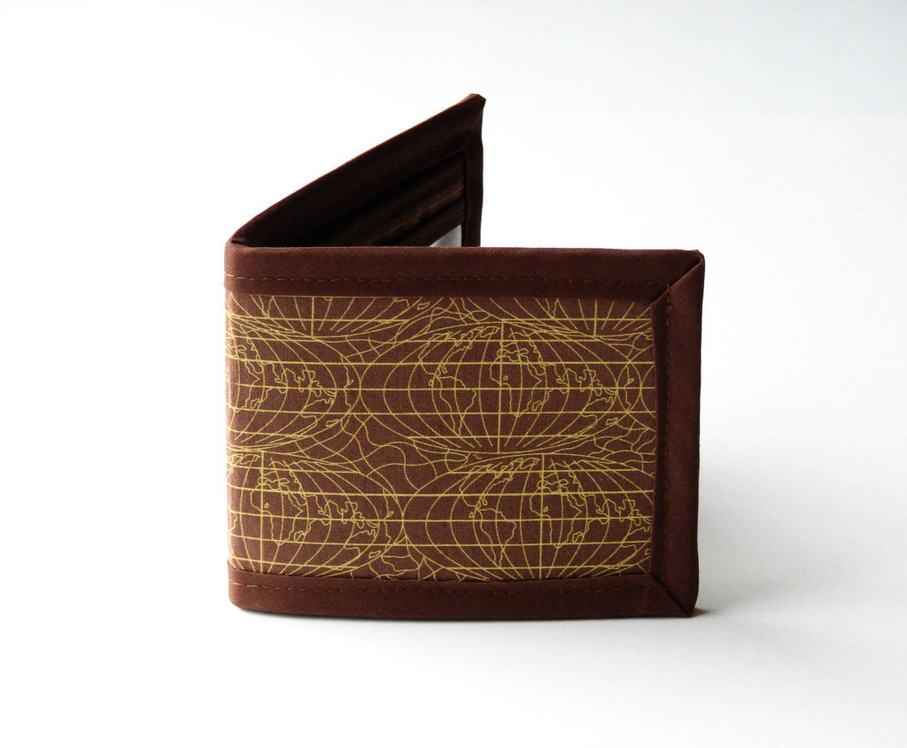World Map Billfold Wallet