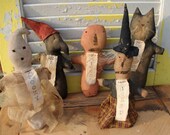 Primitive Halloween Stump Dolls
