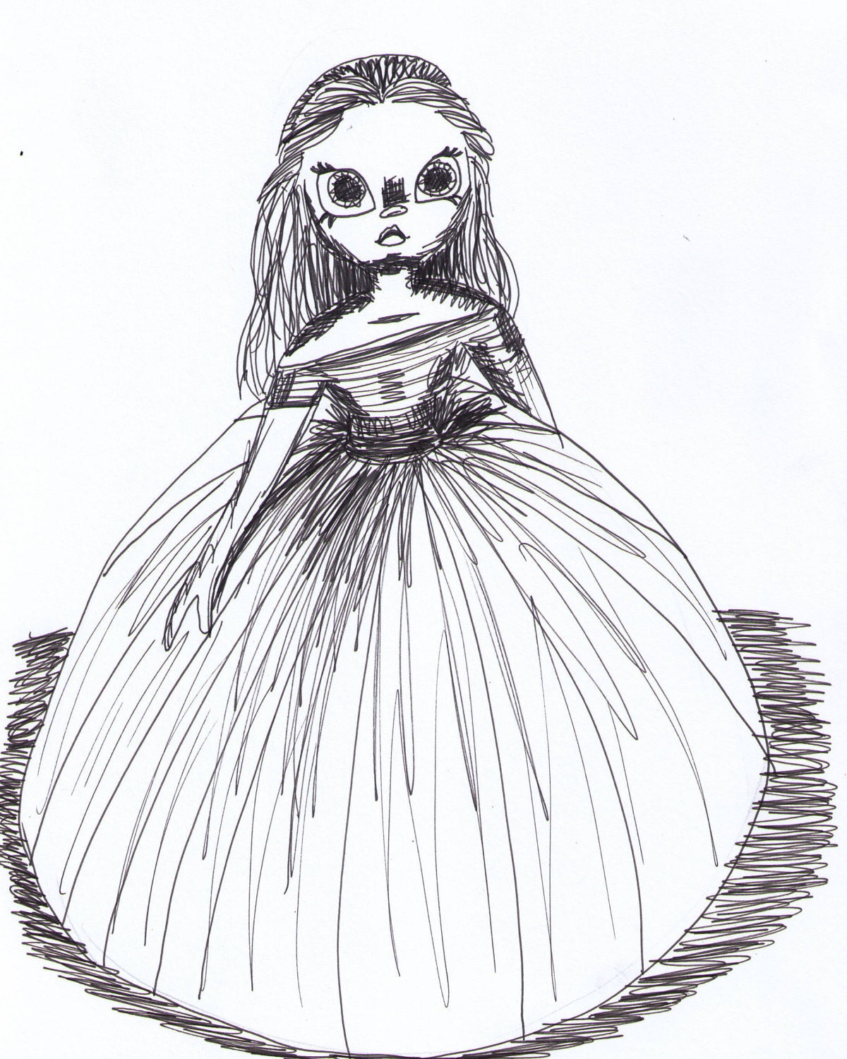 Belle of the Ball 8x10 sketch print