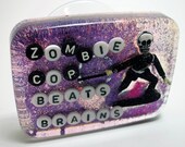 Art for your Shower: Zombie Cop Beats Brains