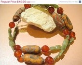 MothersDaySale For the Love of the Old   (Vesuvianite, Carnelian, Jade necklace)