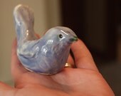 Hand Sculpted Pottery Ceramic  Bluebird
