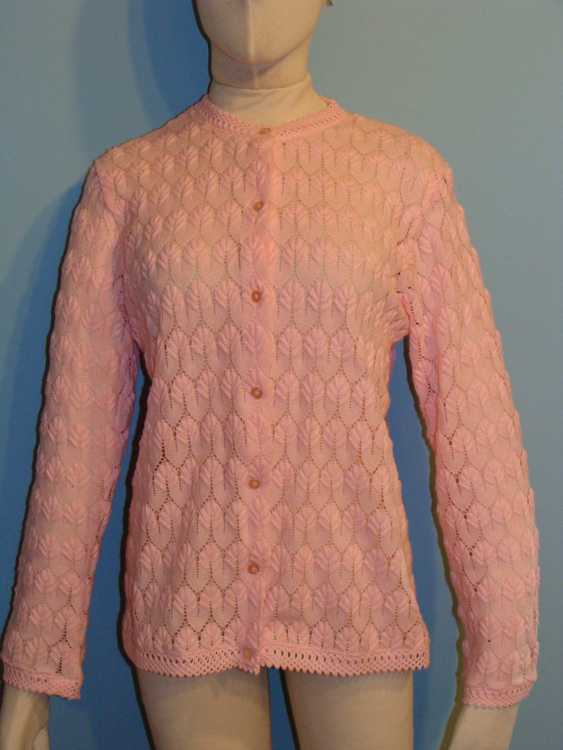 Pink Lace knit sweater