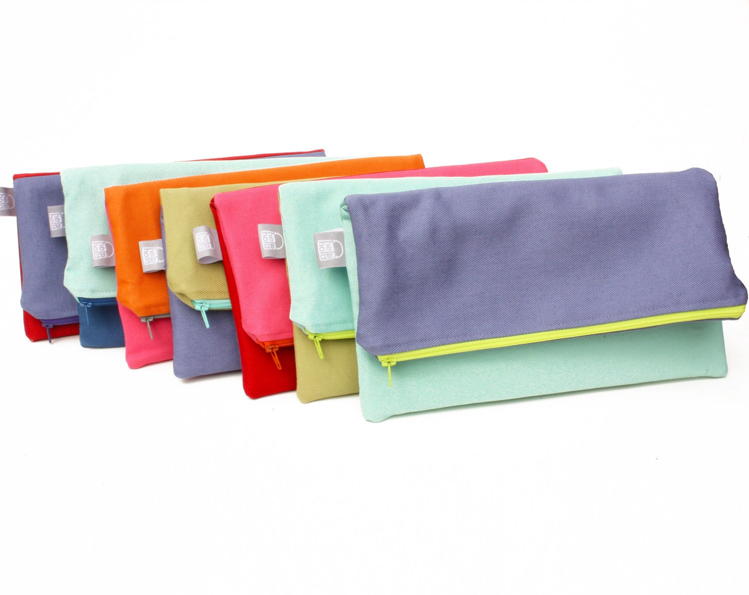 Foldover Clutch with Zipper (MADE TO ORDER)