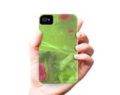 ROSE GARDEN iPhone 4/4S case - green red rose - contemporary fine art - abstract painting - phone case