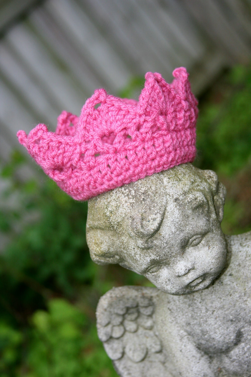 Pink Crown baby girl crochet Newborn Photo Prop Custom all colors available custom boy or girl