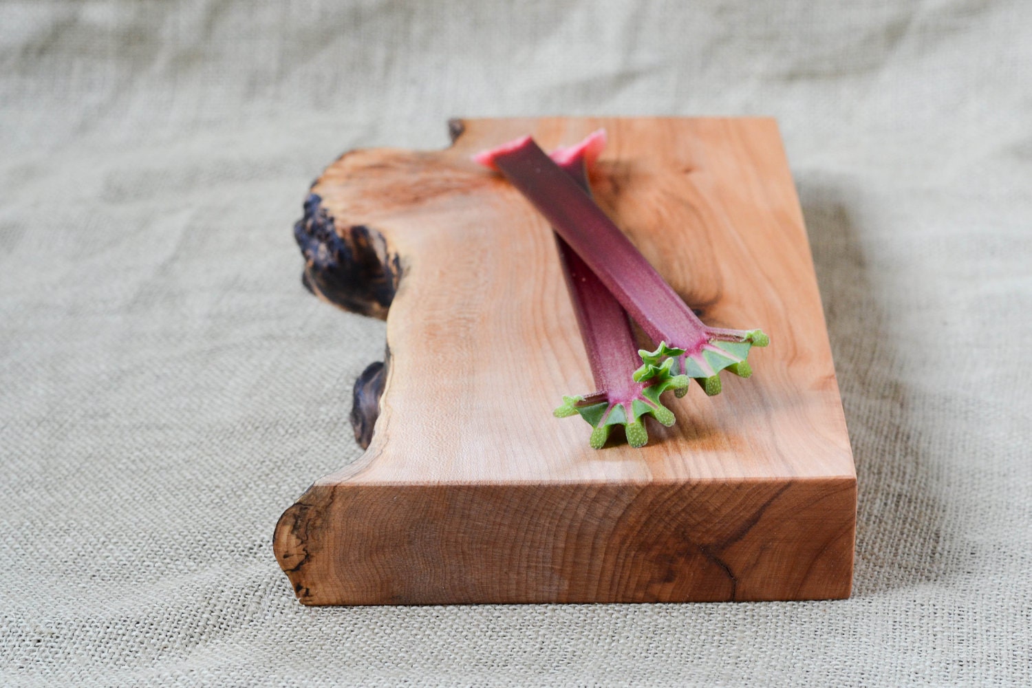 Discounted, Rustic Cutting Board, Extra Thick with a Natural Wood Edge 604