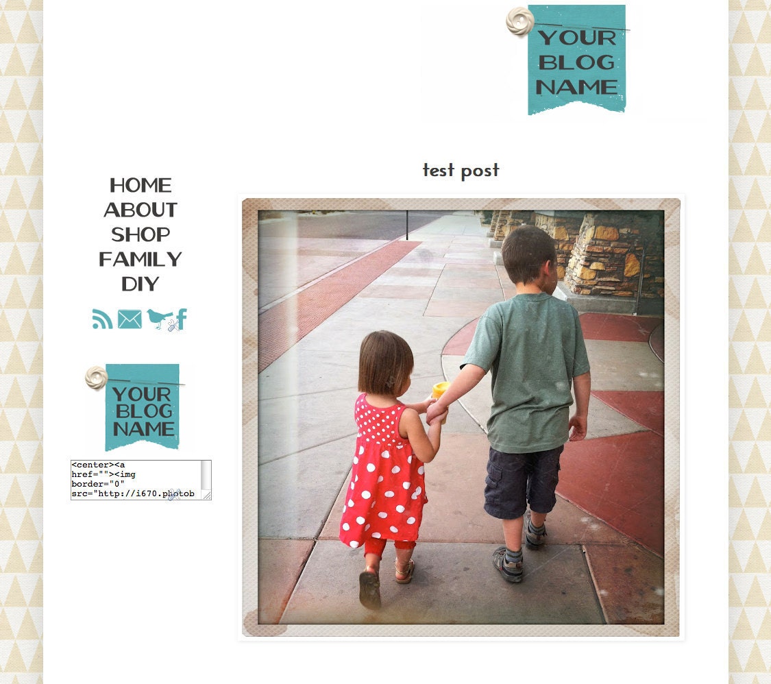 Modern Molly- Premade Blog Design for Blogger Blogs