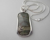 Jasper Necklace Wire Wrapped Sterling - MysticalMoonDesigns