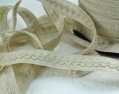 5yds Elastic Trim HeadBands Ponytail 1/2 inch 13mm Brown Stretch Ruffle Pattern