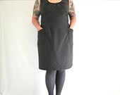 PrettyGray Dress - plus size - charcoal grey cotton-blend fabric - 48B-41W-51H