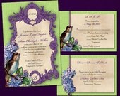 Custom Vintage Bird Wedding Invitations - PuttinOnTheGlitz4U Custom Vintage Bird Wedding Invitations - PuttinOnTheGlitz4U