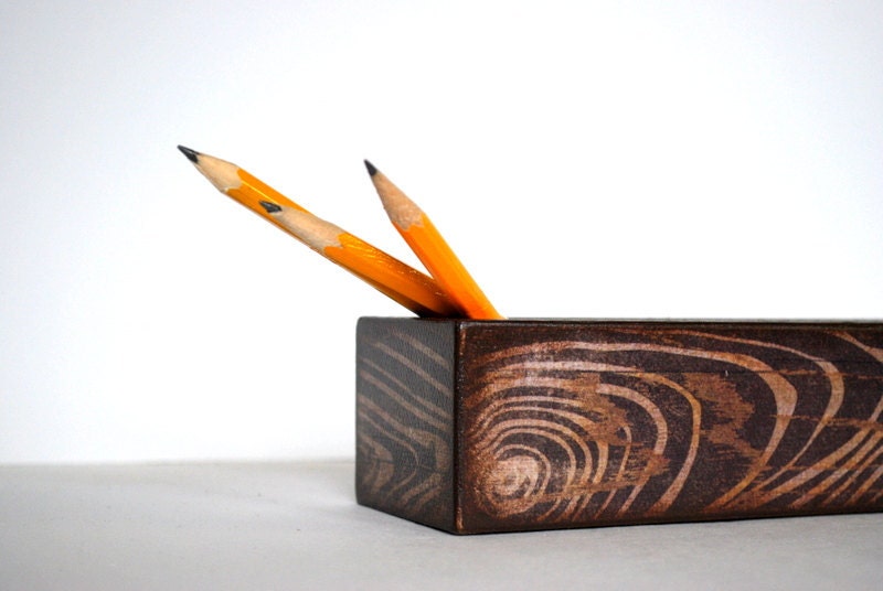 Faux Wood Grain Pencil Box