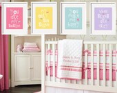 You Are My Sunshine 4 pc Art Print Set For Pottery Barn Harper Crib Bedding 8x10 in  Customized colors by YassisPlace