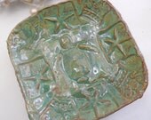Ceramic Sea Turtle Bowl Plate Green