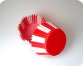Red Stripe Cupcake Baking Cups (48)