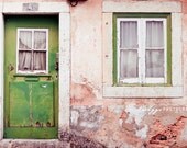 BOGO SALE - The Green Door Original Signed Fine Art Photograph - typical rustic aged door window