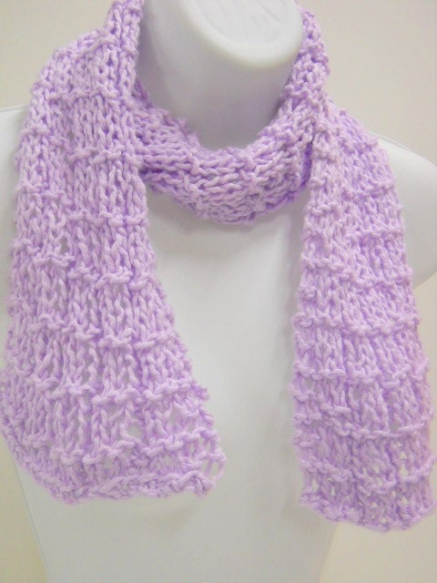 All Cotton Knit Scarf for Spring