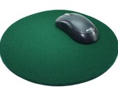 Round Felt Mouse Pad in 5mm Thick Virgin Merino Wool Felt- Evergreen