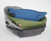 Small Felt Bowls in 5mm Virgin Merino Wool Felt