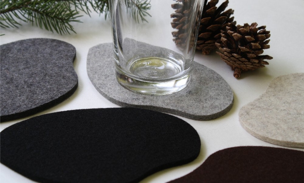Felt Coasters NEW- NATURALS 5mm Thick-Secret Pond