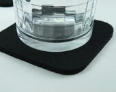 Felt Coasters in 5MM Thick Virgin Merino Wool Felt-Basic Black