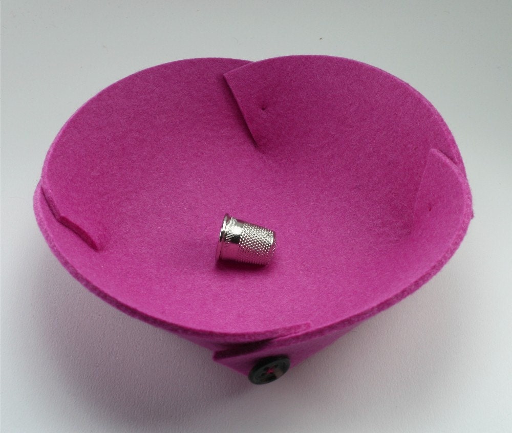 Petite Catchall in Virgin Merino Wool Felt-PINK
